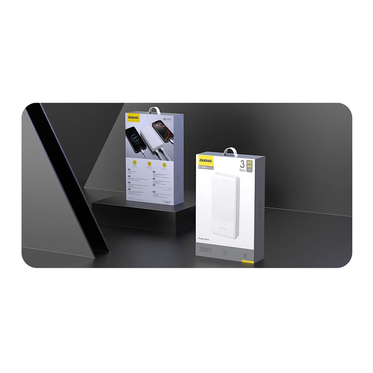 Powerbank Dudao K10Pro 2.4A 20000mAh 2 x USB-A - preto