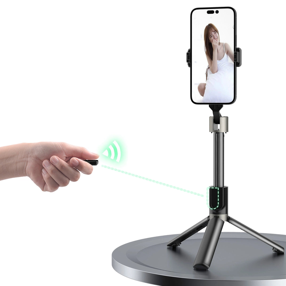 Pau de selfie / bastão telescópico com tripé Dudao F18B - preto