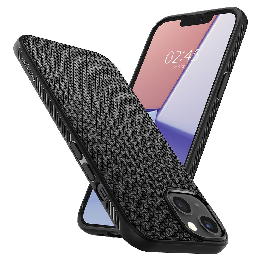 Capa Spigen Liquid Air para iPhone 13 - preto fosco
