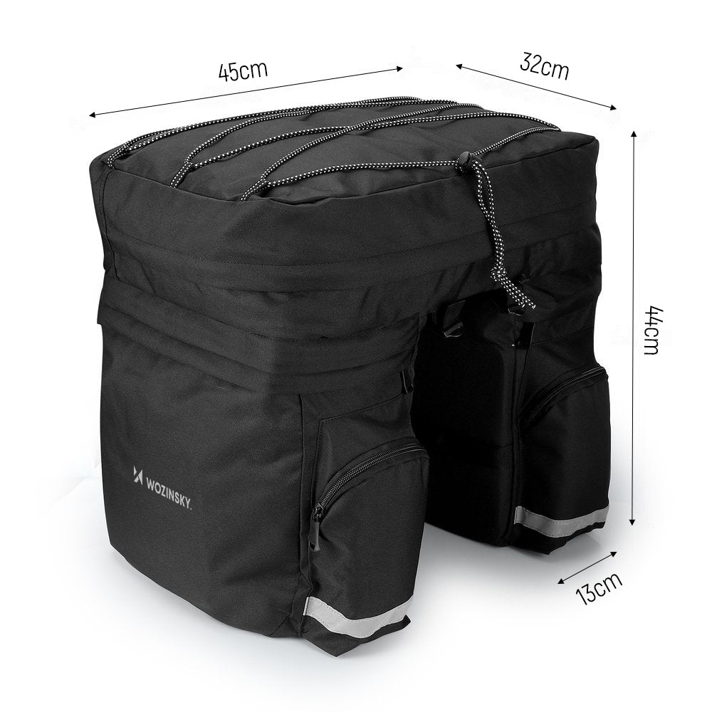 Bolsa para bagageiro de bicicleta Wozinsky de 60L (WBB13BK)