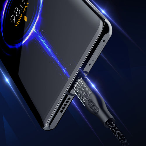 Cabo Dudao L22C USB-C para USB-C 120W 1m - cinza