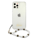 Capa Guess White Pearl para iPhone 12 Pro Max - transparente