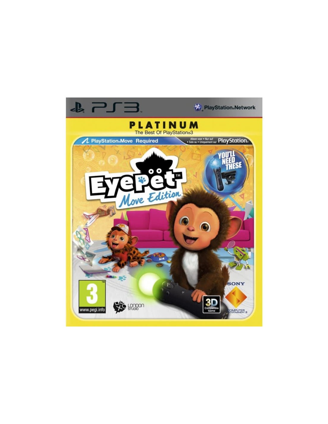 Jogo Eye Pet Move Edition Platinum PS3 (PT) - (GRADE A)
