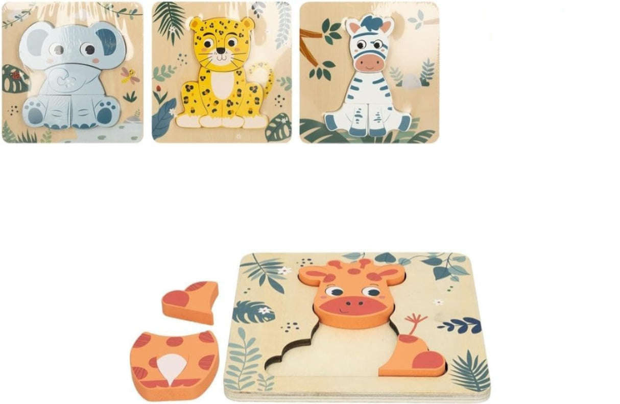 Puzzle 3D de Madeira Animais da Selva ENVIO ALEATÓRIO