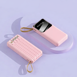 Power Bank 10000mAh com Cabos Integrados - Multi4you®