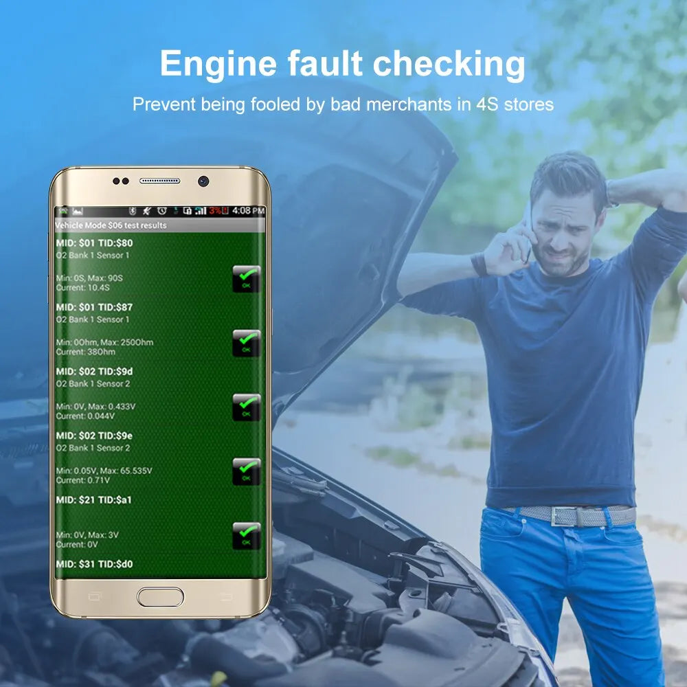 Mini ELM327 Bluetooth OBD Diagnóstico Automóvel Multi4you