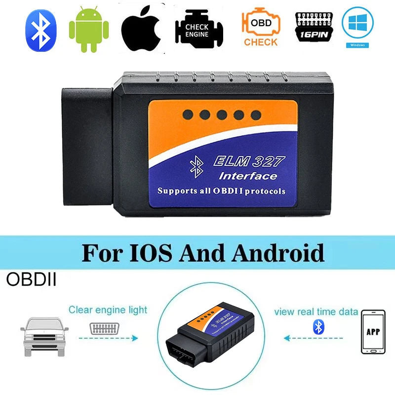 Mini ELM327 Bluetooth OBD Diagnóstico Automóvel v2 Android - ios Multi4you