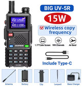 Baofeng UV-5RH 15W Walkie Talkie de Longo Alcance