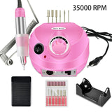 Broca Elétrica de Unha Profissional – 35.000 RPM - Rosa