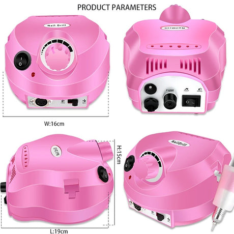 Broca Elétrica de Unha Profissional – 35.000 RPM - Rosa