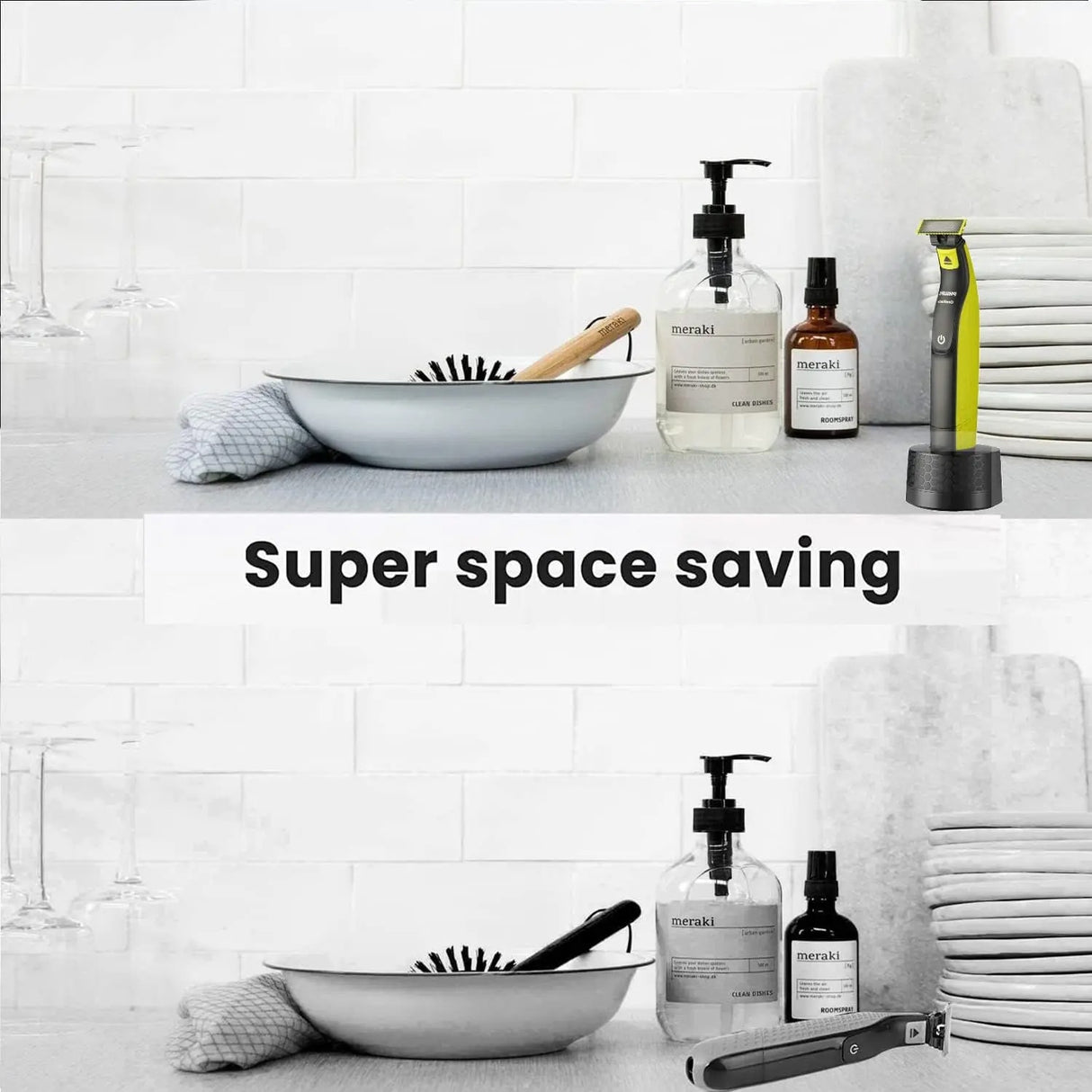 Suporte de Carregador de Base para Philips OneBlade – Montagem na Parede Multi4you