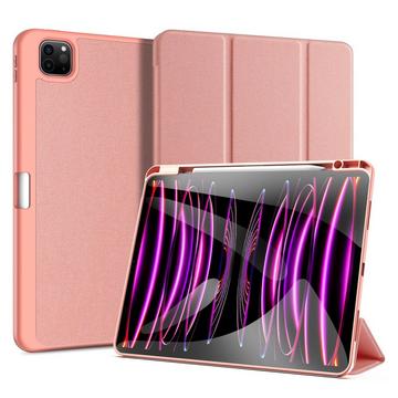 Capa Livro Horizontal Dux Ducis Domo Multi Angle para iPad 12,9 2021 - Rosa