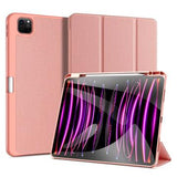 Capa Livro Horizontal Dux Ducis Domo Multi Angle para iPad 12,9 2021 - Rosa