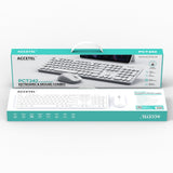 Combo de Teclado e Mouse Sem Fio - Branco (Português) PCT242WT