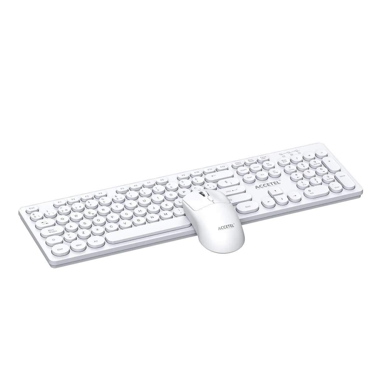 Combo de Teclado e Mouse Sem Fio - Branco (Português) PCT242WT