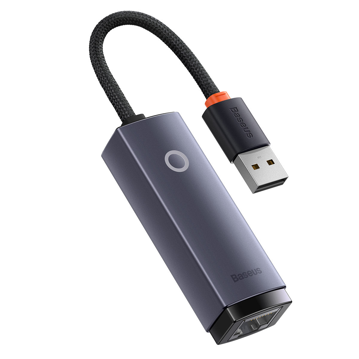 Adaptador Baseus Lite Series USB - RJ45 soquete LAN 100Mbps cinza (WKQX000013)