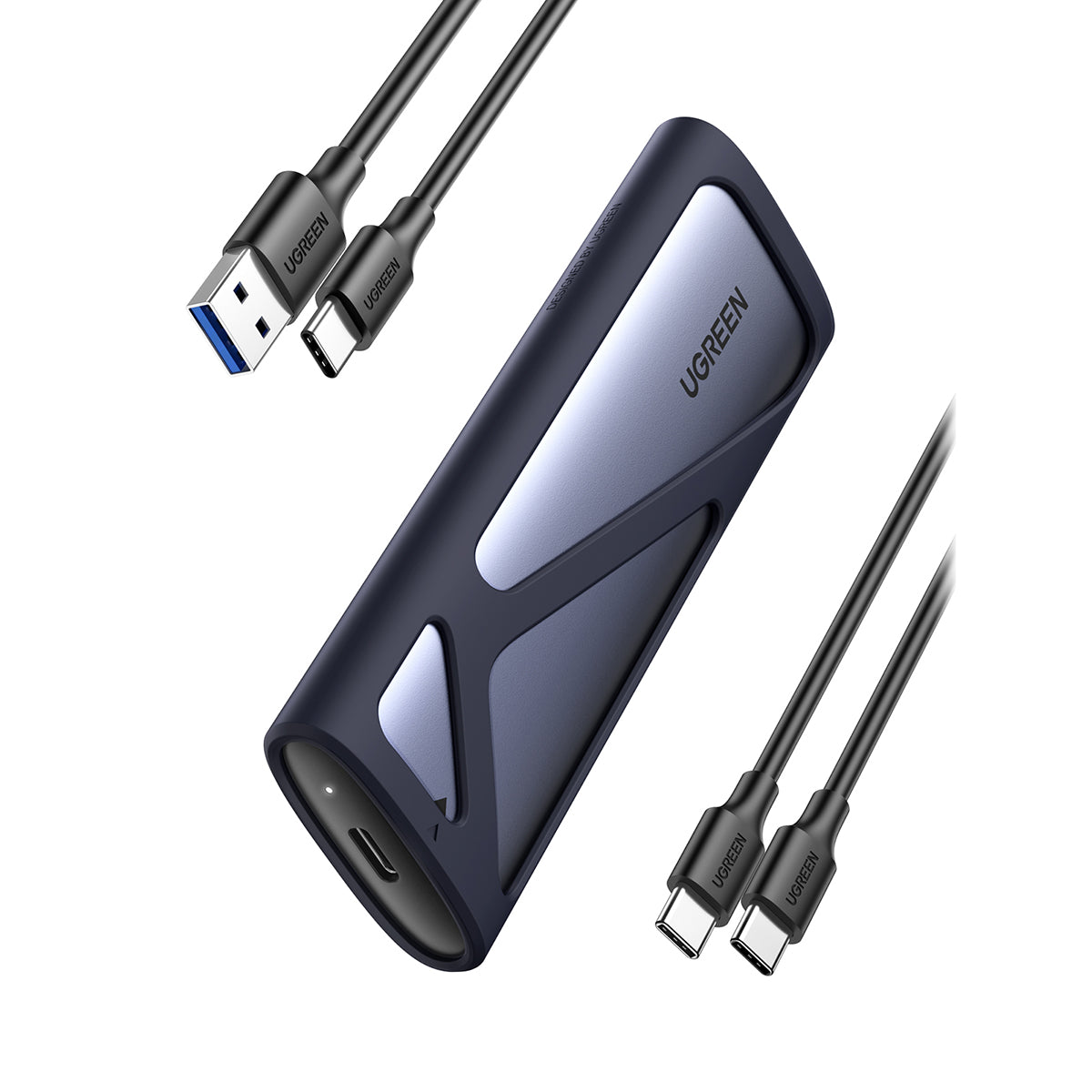 Ugreen bolsa para SSD M.2 caixa de disco USB 3.2 Gen 2 (SuperSpeed USB 10 Gbps) cinza (CM400 90264)