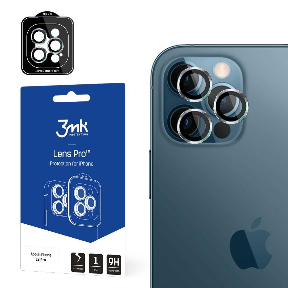 Proteção de lente 3mk Lens Protection Pro para iPhone 12 Pro - prateada