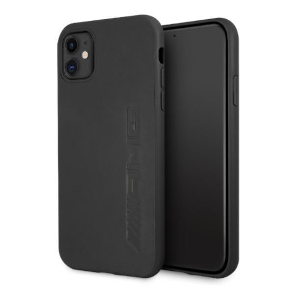 Estojo AMG de Couro com Gravação a Quente para iPhone 11 / Xr - preto