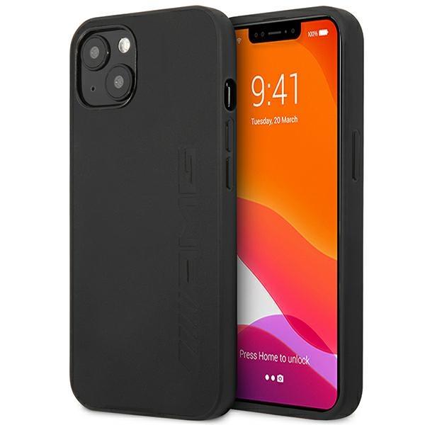 Etui AMG de Couro com Gravação a Quente para iPhone 14 - preto
