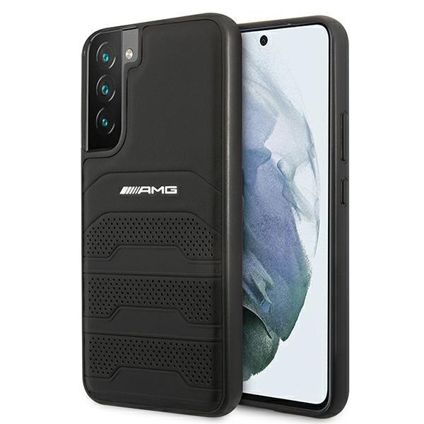 Etui AMG Leather Debossed Lines para Samsung Galaxy S22+ - preto