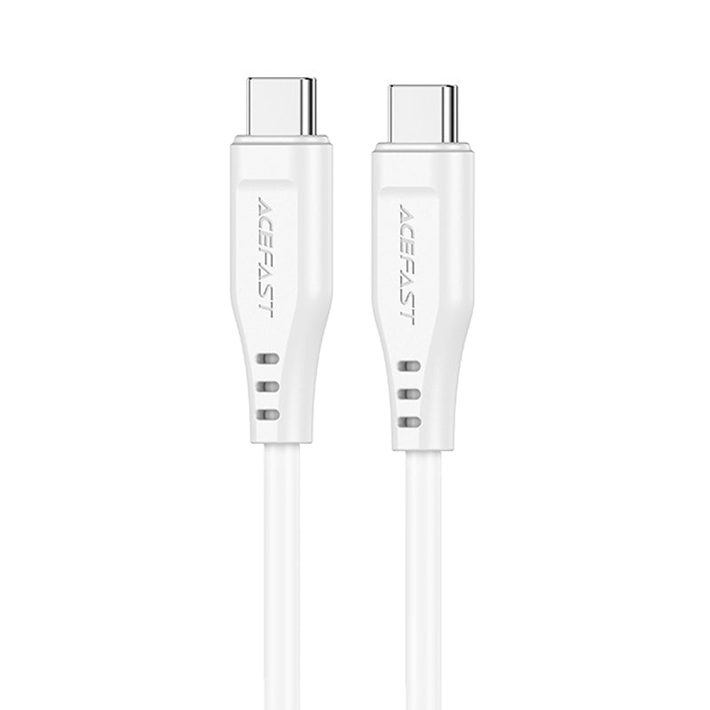 Cabo Acefast C3-03 USB-C para USB-C PD QC 60W 3A 480Mb/s 1,2m - branco