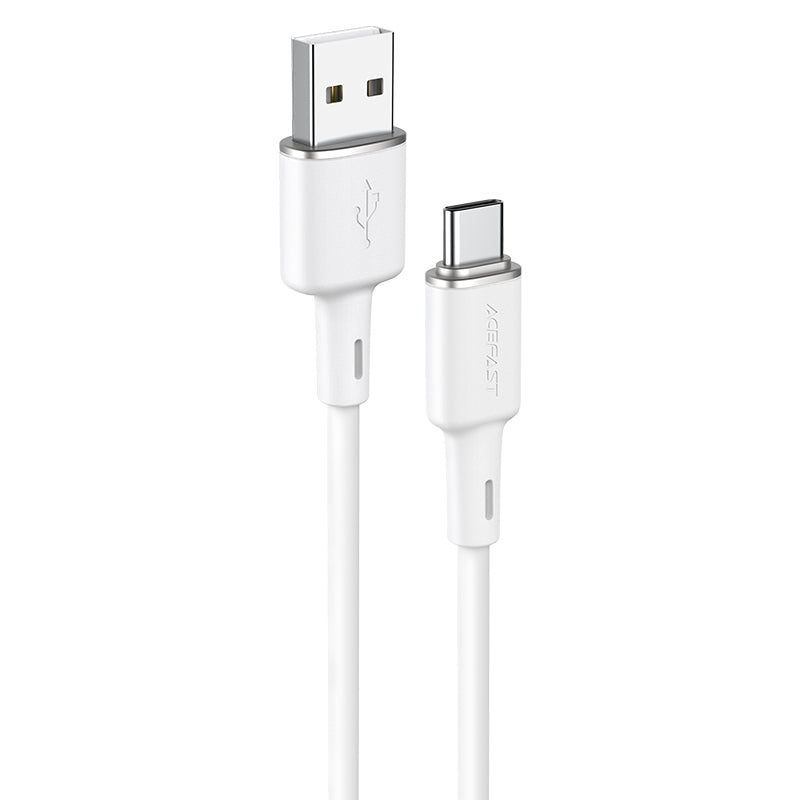 Cabo Acefast USB - USB Tipo C 1,2m, 3A branco (C2-04 branco)