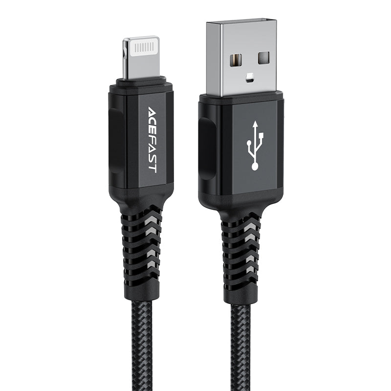 Cabo Acefast MFI USB - Lightning 1,8m, 2,4A preto (C4-02 A Black)