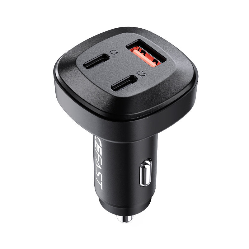 Acefast Carregador de carro 66W 2x USB Tipo C / USB, PPS, Power Delivery, Quick Charge 4.0, AFC, FCP, SCP preto (B3 preto)