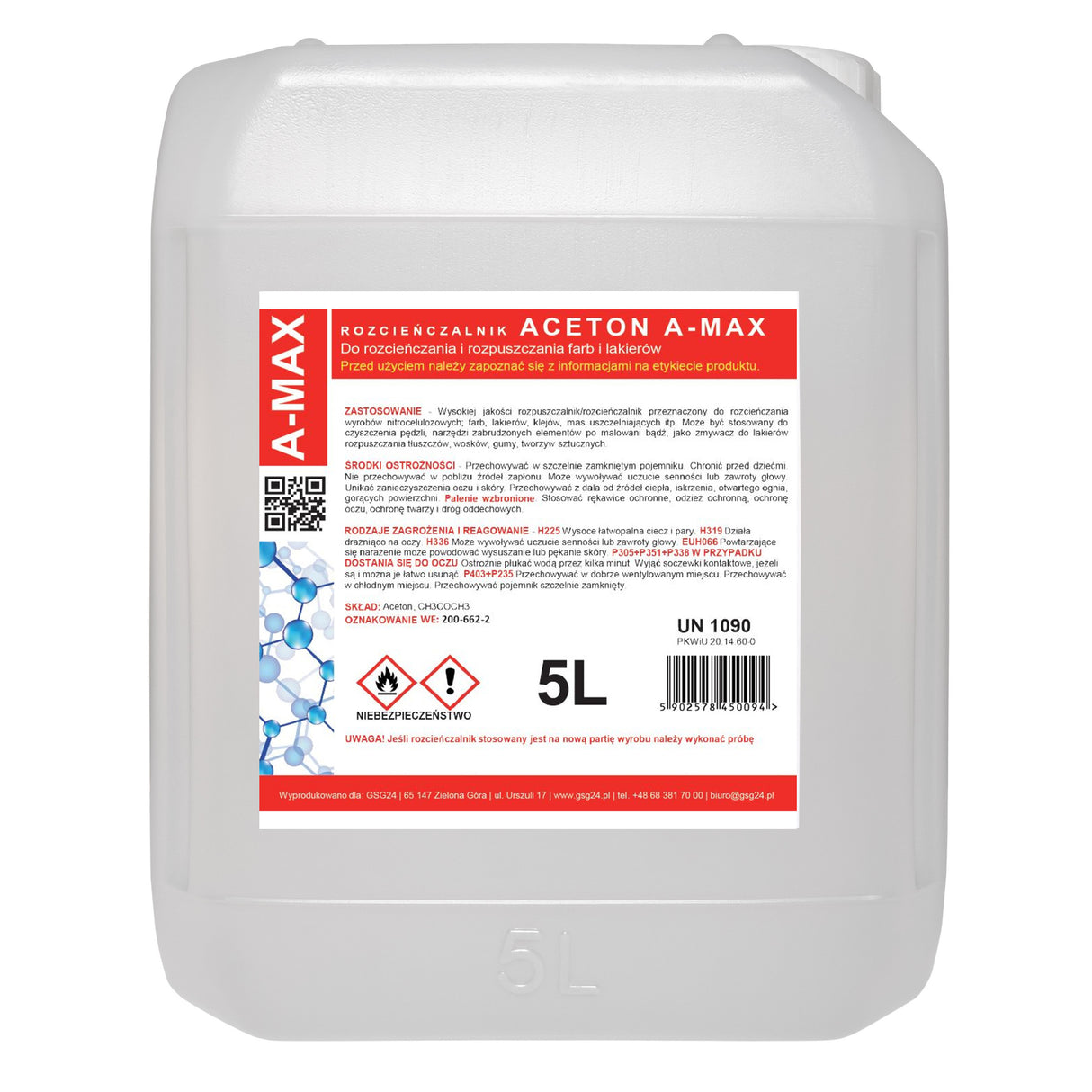 Acetona solvente removedor A-MAX 5L