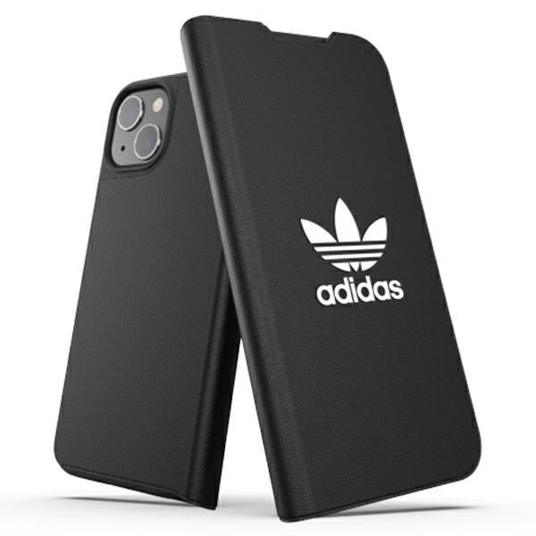 Capa tipo Livro Básica Adidas OR para iPhone 13 - preto e branco