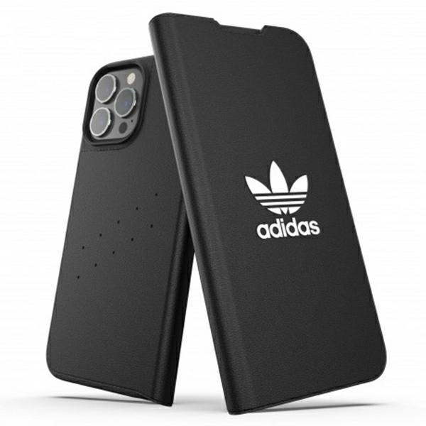 Capa tipo Livro Básica Adidas OR para iPhone 13 Pro Max - preto e branco