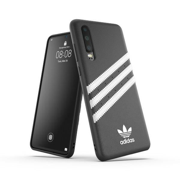 Estojo Adidas OR Moulded Case PU para Huawei P30 preto e branco