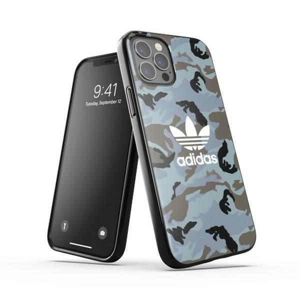 Capa Adidas OR SnapCase Camo para iPhone 12 / iPhone 12 Pro - azul e preta