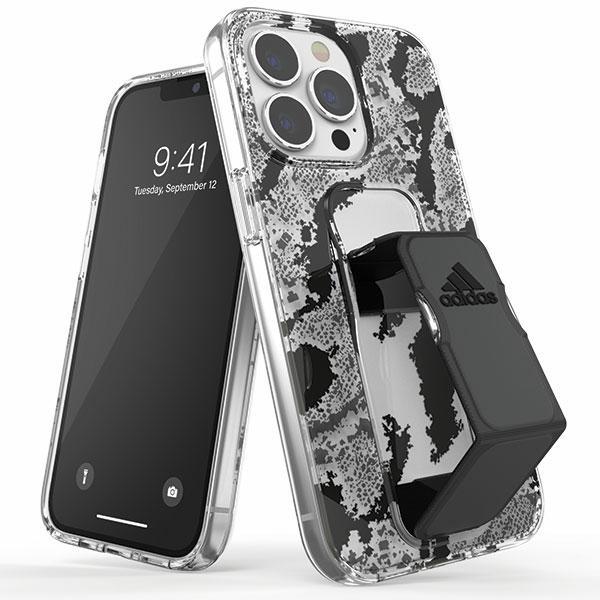 Capa Adidas SP Clear Grip para iPhone 13 / iPhone 13 Pro - preto e cinza