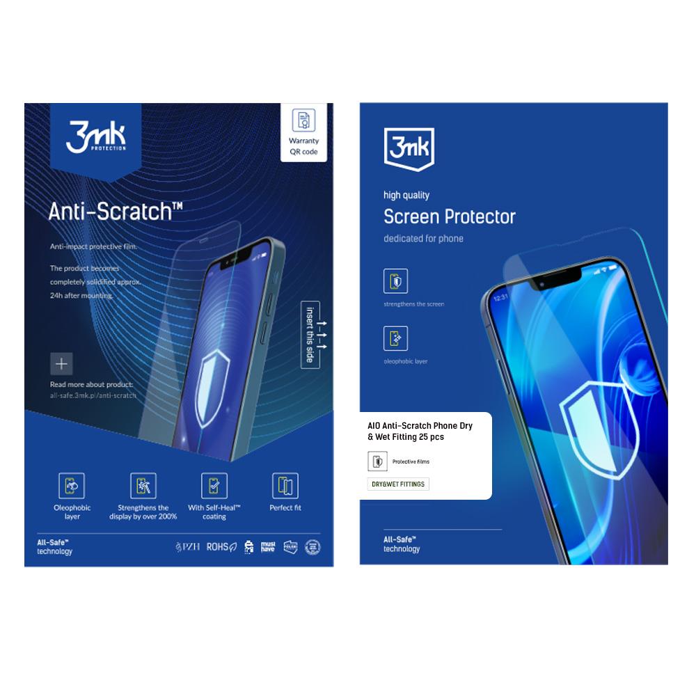 All-Safe - Kit AIO Anti-Risco para telemóvel, Aplicação a Seco e Úmido, 25 peças