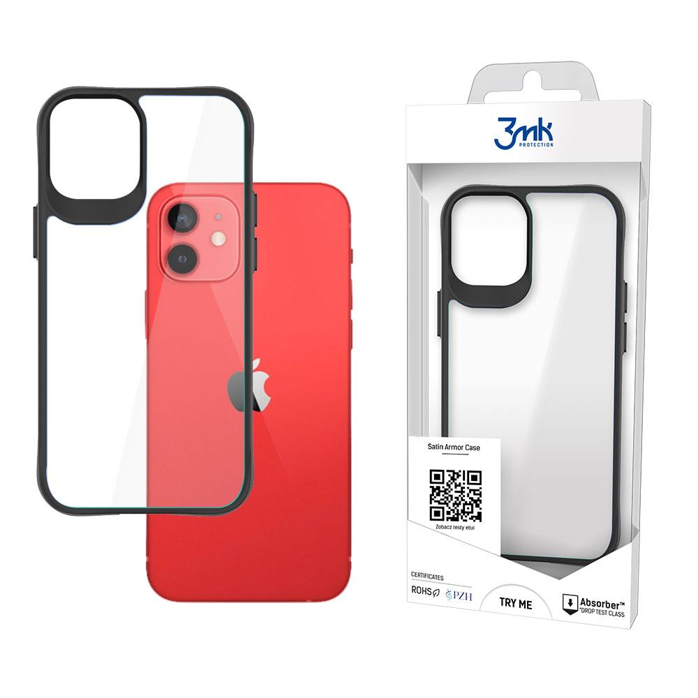 Capa 3mk Satin Armor Case+ para iPhone 12 / 12 Pro - transparente
