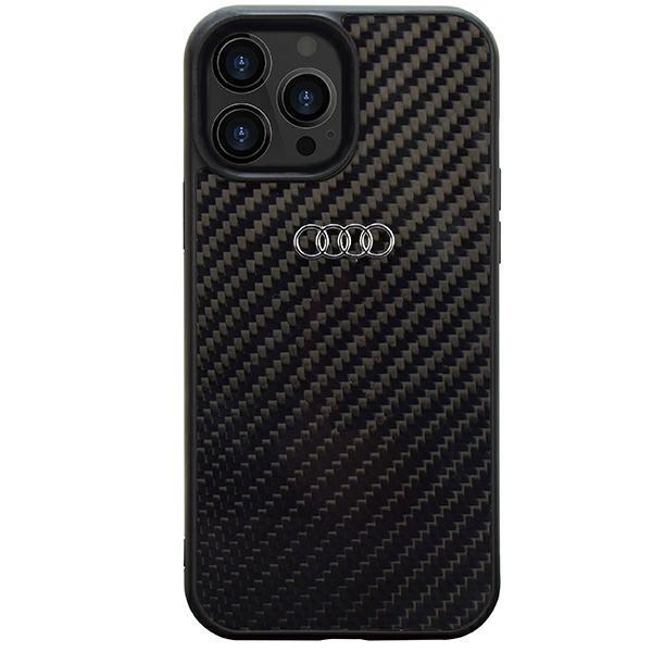 Capa Audi de Fibra de Carbono para iPhone 13 Pro Max - preta