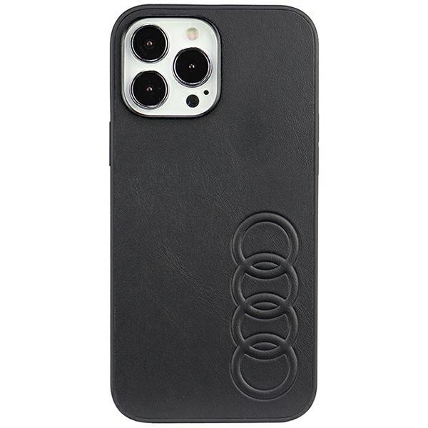 Capa Audi de Couro Sintético para iPhone 13 Pro Max - preta
