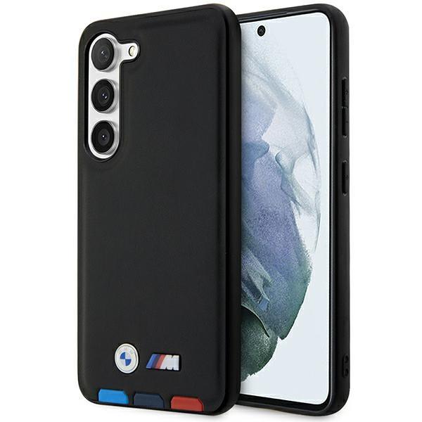 Etui BMW Leather Stamp Tricolor para Samsung Galaxy S23 - preto