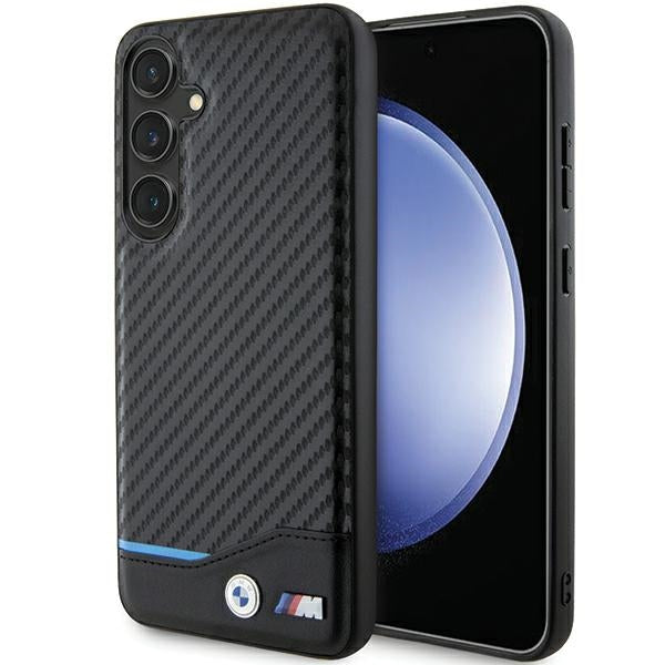 Capa BMW Leather Carbon para Samsung Galaxy S24+ - preta