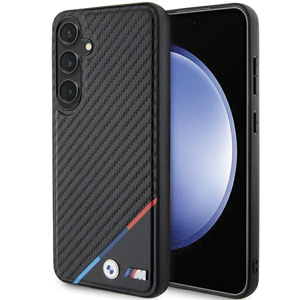 Capa BMW Carbon Tricolor Line MagSafe para Samsung Galaxy S24 - preta