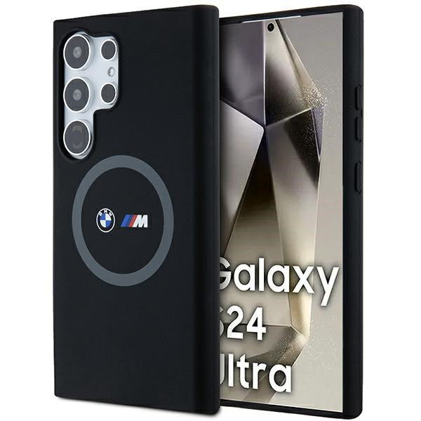 Etui BMW M Silicone Printed Ring MagSafe para Samsung Galaxy S24 Ultra - preto