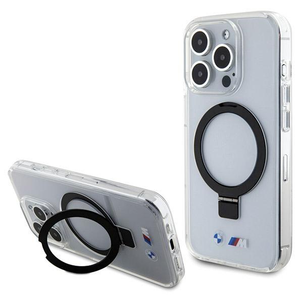 Capa BMW Ring Stand M Collection MagSafe para iPhone 15 Pro Max - transparente