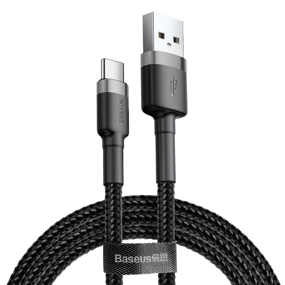 Baseus Cafule Cable cabo de nylon resistente USB / USB-C QC3.0 2A 3M vermelho (CATKLF-U09)