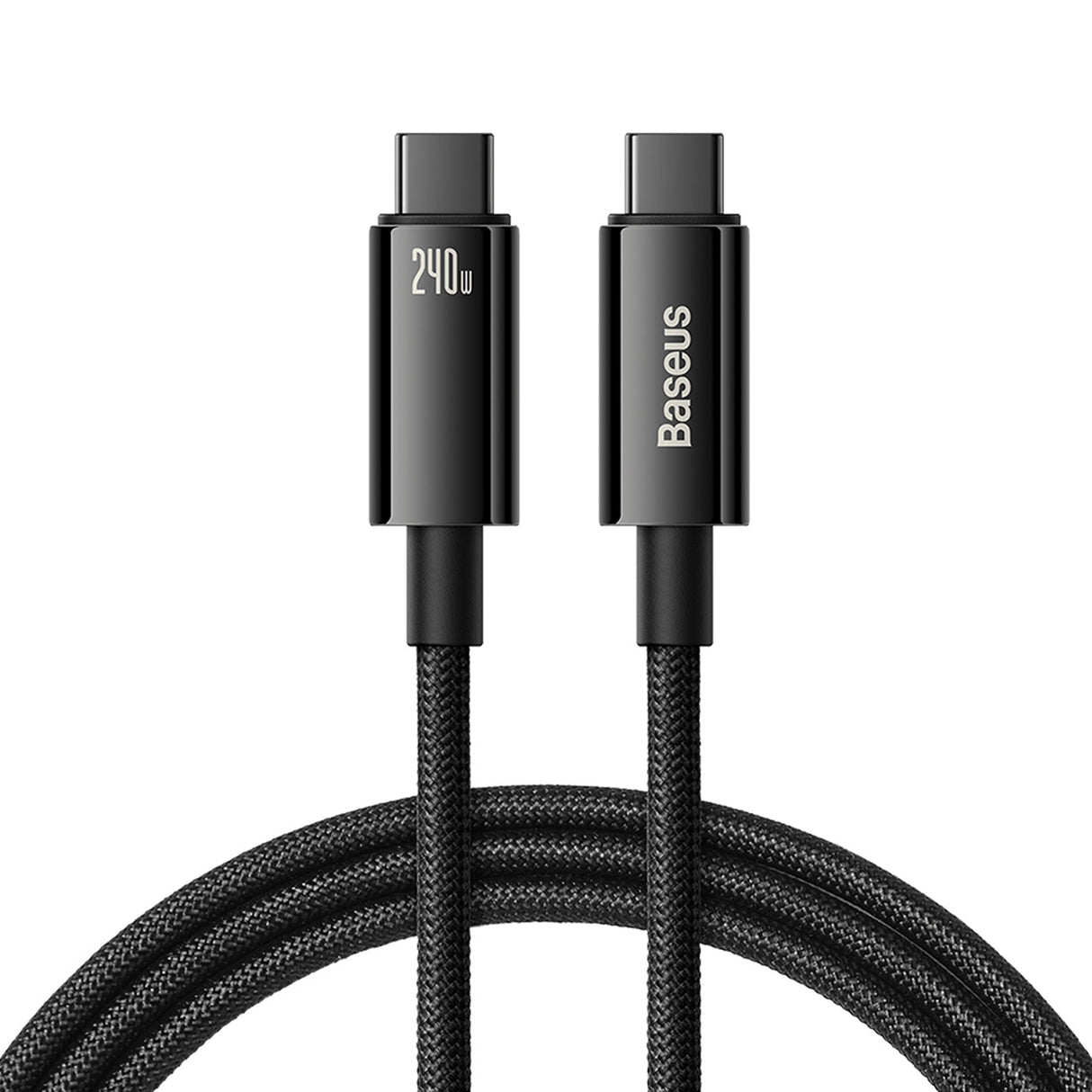 Cabo Baseus CAWJ040101 USB-C para USB-C 240W 480Mb/s 2m - preto-cinza