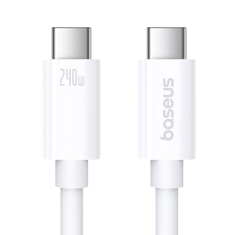 Cabo Baseus CB000068 USB-C para USB-C 240W PD 8K 60Hz 1m - branco