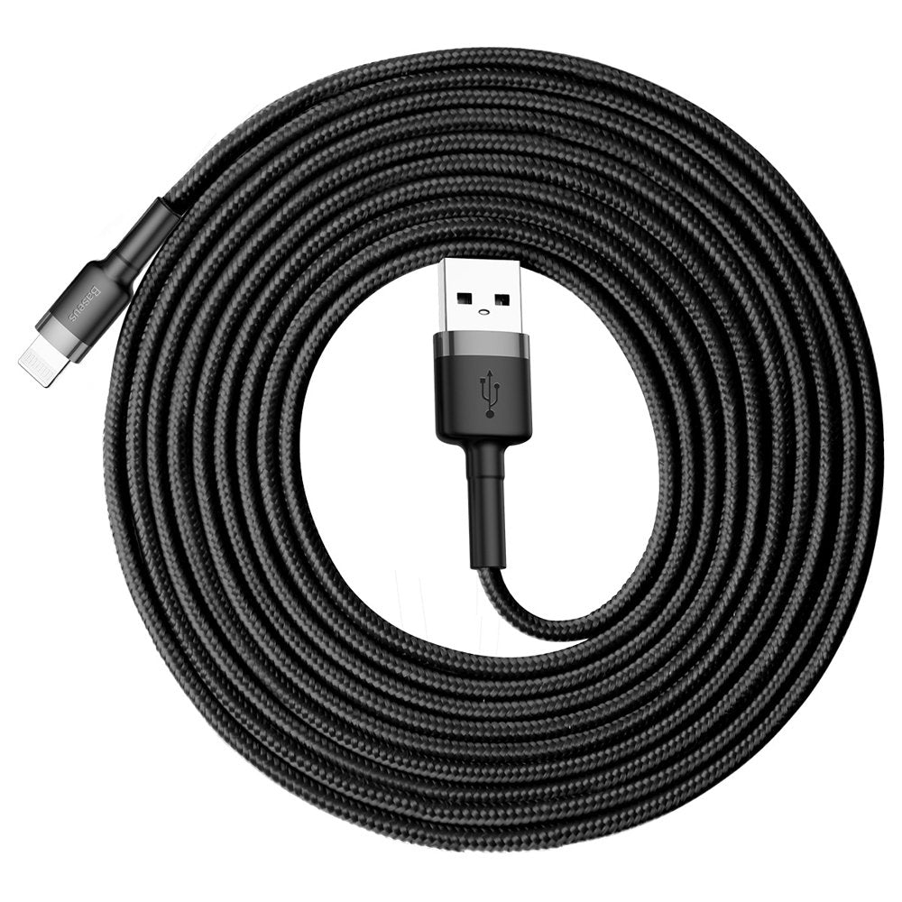 Baseus Cafule Cable cabo de nylon resistente USB / Lightning QC3.0 2A 3M vermelho (CALKLF-R09)