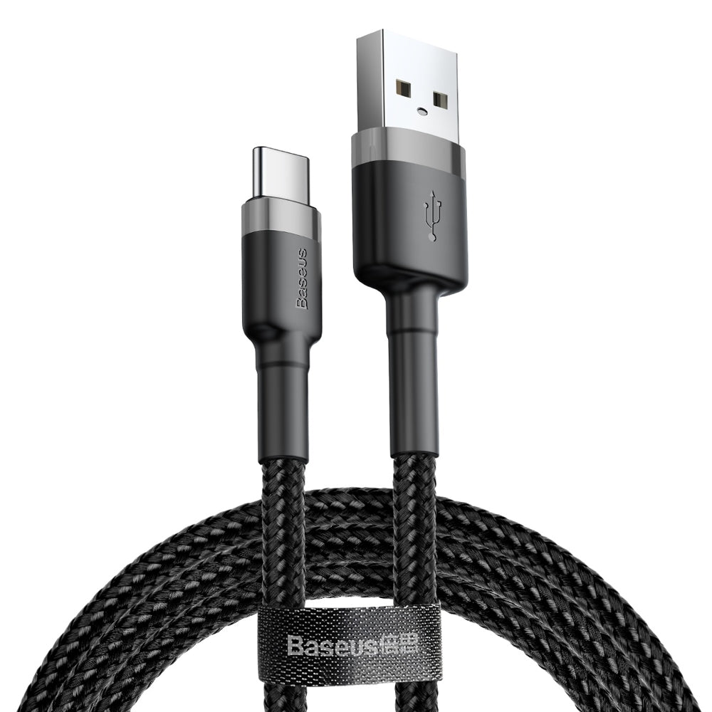 Baseus Cafule Cable cabo de nylon resistente USB / USB-C QC3.0 3A 1M vermelho (CATKLF-B09)