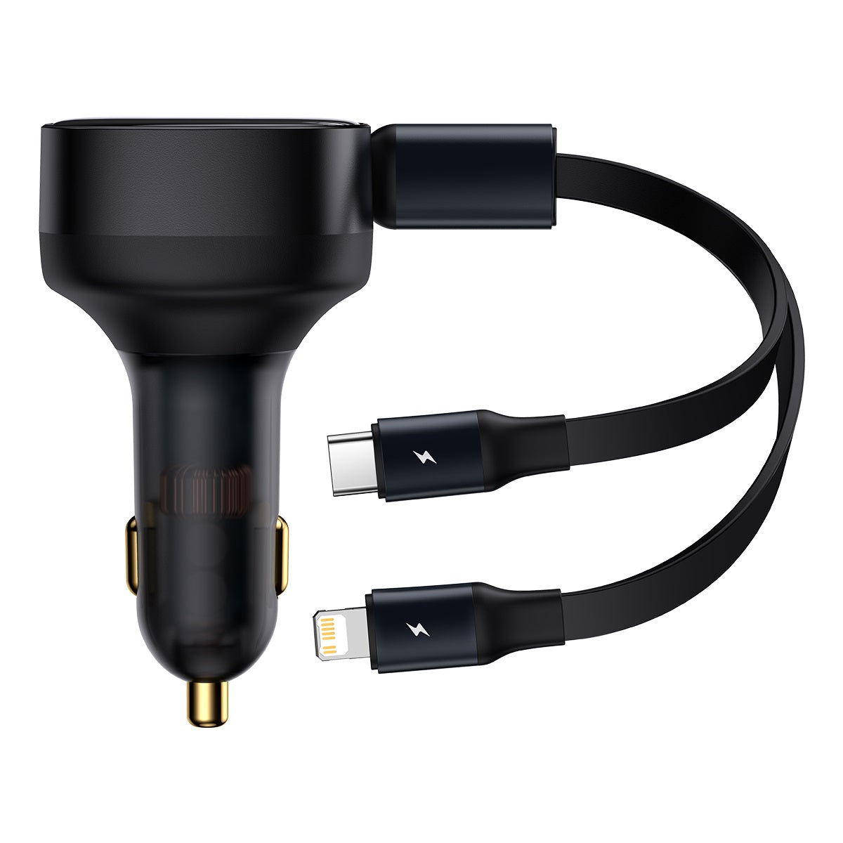 Baseus Enjoyment Carregador de carro 2 em 1 30W preto (CGTX000001)